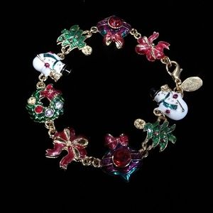 Christopher Radko Christmas Xmas charm bracelet